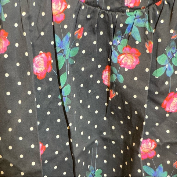 NWOT FOR LOVE & LEMONS Florentina Black & Floral Print Midi Dress, size Small - Picture 11 of 14